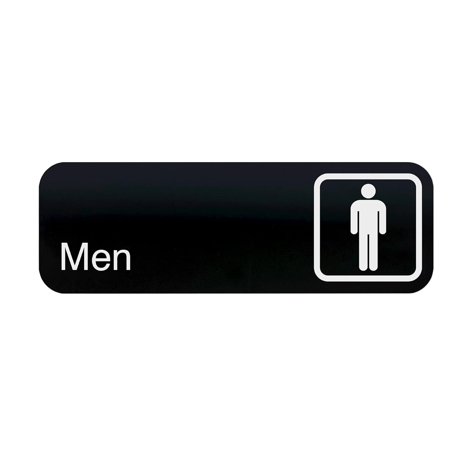 MEN Restroom Sign -  Black Acrylic