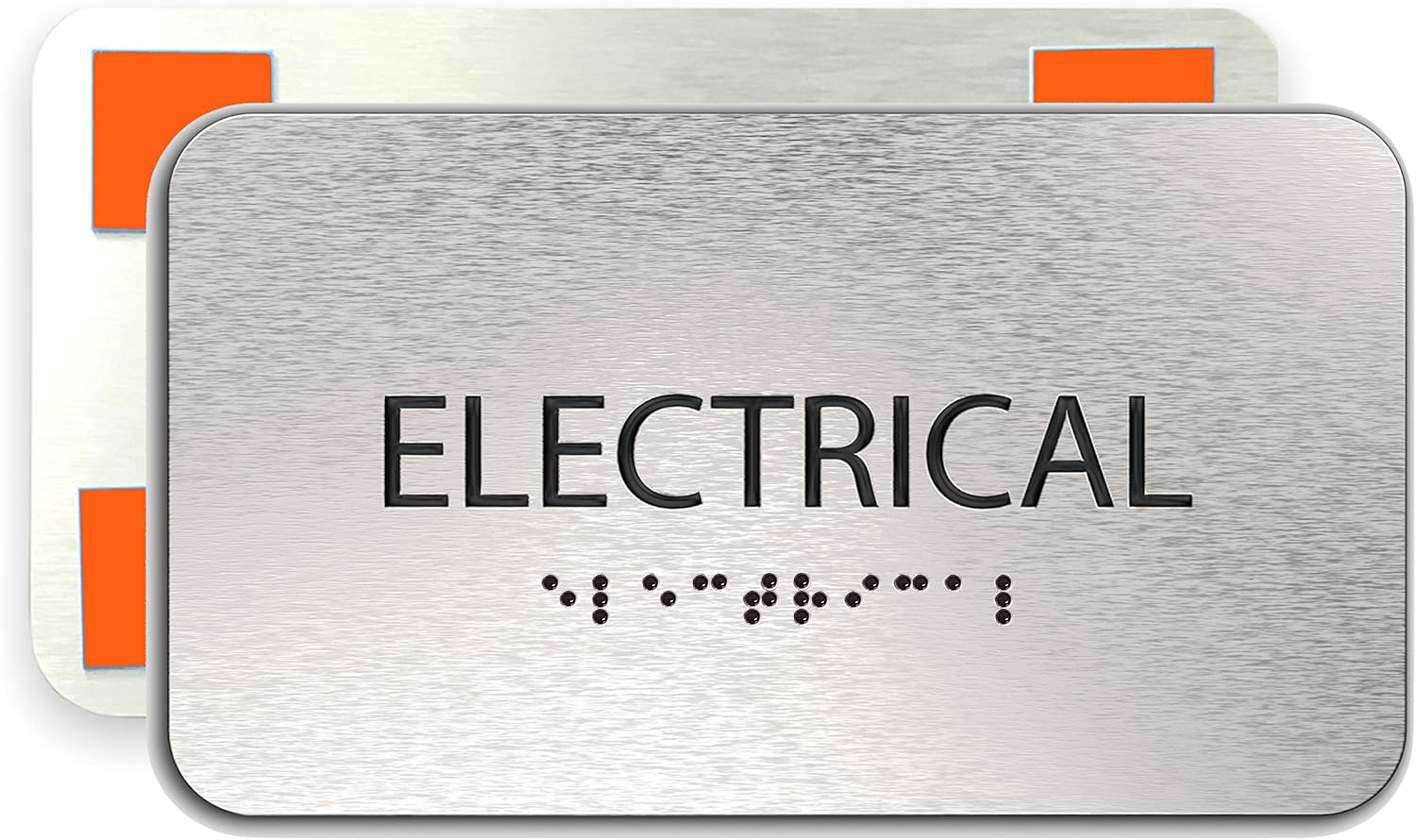 ELECTRICAL Room Sign - Brushed Silver Aluminum - ADA Compliant